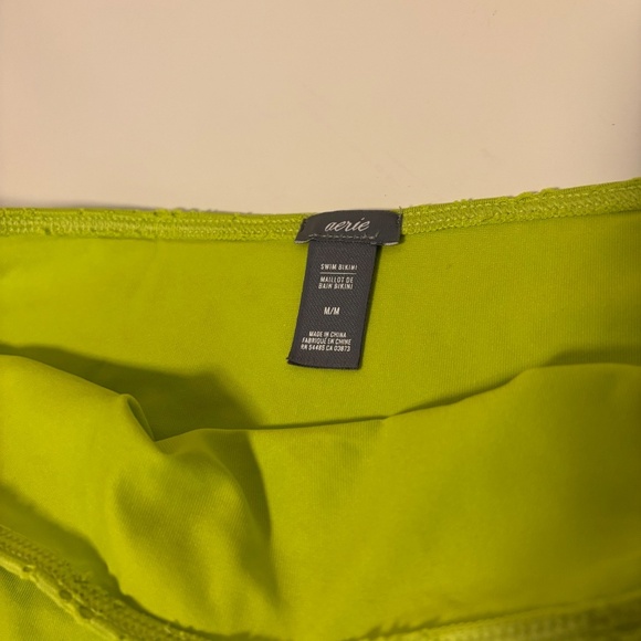 Aerie Perkier Push-Up Crochet Low Rise Bikini Matching Set Lime Green 32 C M - Picture 6 of 6